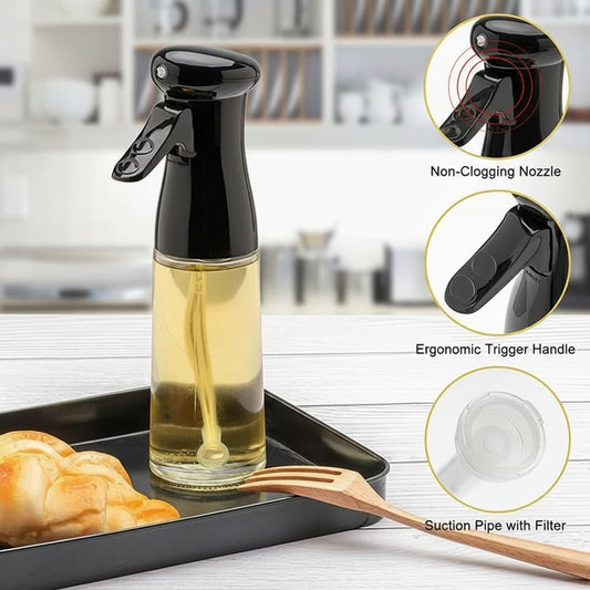 Non-Clogging Oil Spray Bottle with Ergonomic Trigger Handle & Suction Pipe Filter