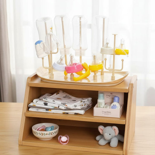 Baby Bottle & Nipple Drying Rack with Covers