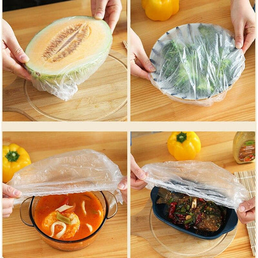 25-Piece Disposable Transparent Cling Film Wrap (Food Cover Plastic Wrap)